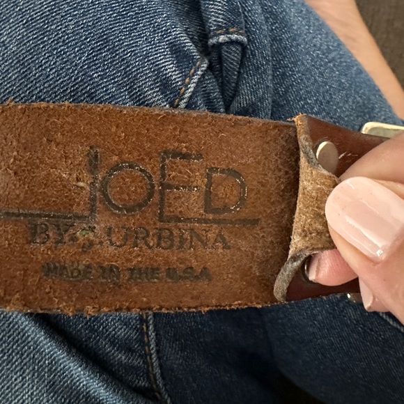 Embossed Leather Belt with Silver Buckle main image 4